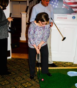 Golfer at the 2nd Annual Mini Golf Tournament