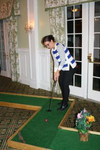 Player at the Mini Golf Tournament